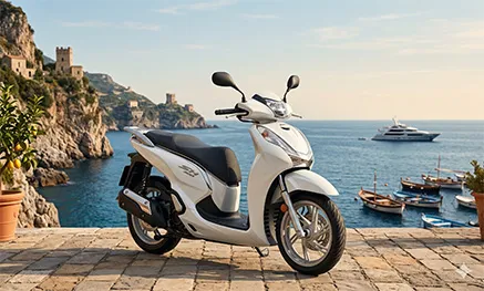 Honda SH 300 for rent in Atrani and Conca dei Marini