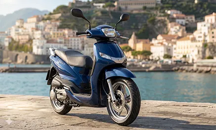 Peugeot Tweet 125 scooter rental in Maiori and Minori